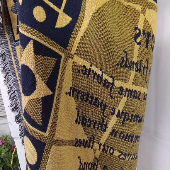 SISTERS Tapestry Throw Blanket Geometric 47x 55 Wall Decor - Picture 5 of 7